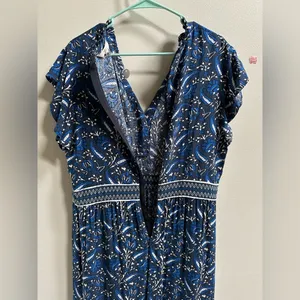 NEW Part Two Copenhagen Landeal Blue Paisley Midi‎ Dress Women’s US 12 Ethereal thumbnail 10