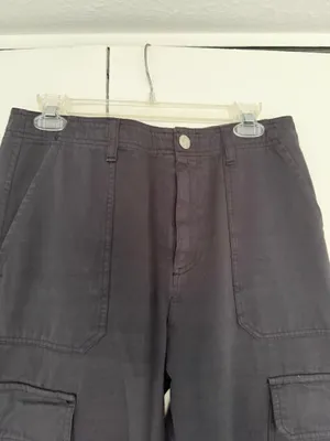 ZARA Navy Cargo Pants thumbnail 3