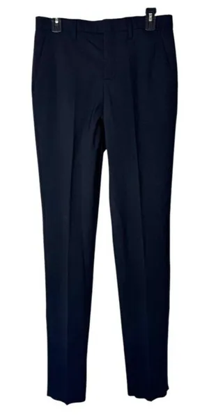 Coach Pants Women 30 Black Wool Flat Front Unfinished Hem Trousers Corpcore‎ thumbnail 1