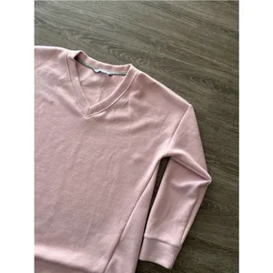 Marc New York V Neck Sweater Womens L Dusty Pink Ribbed Long Sleeve Sweatshirt thumbnail 6
