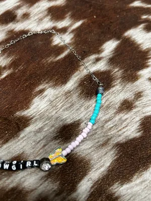 Necklace, choker style cowgirl, handmade brand new thumbnail 4