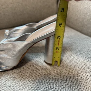 Loeffler Randall Celeste Silver Knot‎ Heeled Mule Sandal Size 6.5 thumbnail 3