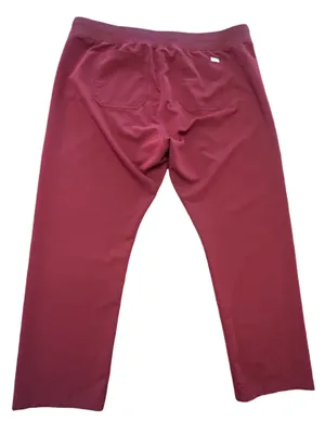 Figs Livingston burgundy maroon high-waisted straight leg scrub pants XXL reg thumbnail 2
