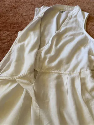 A New Day Size S White Wrap Front Tie Waist Romper with Pockets thumbnail 8