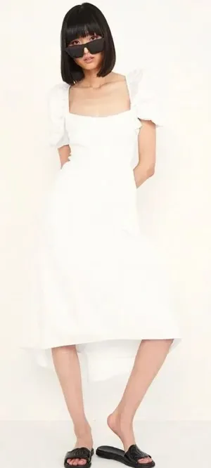 ✨Bardot Tiered MIDI White Sz 6/S Dress✨ thumbnail 1