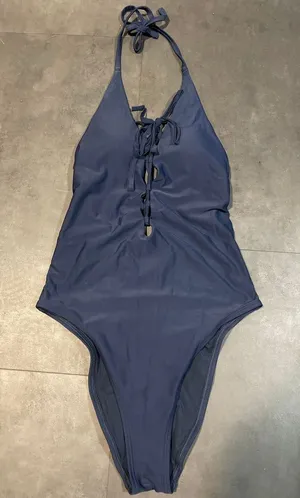 Navy blue one piece, swimwear‎ size medium A-49 thumbnail 1