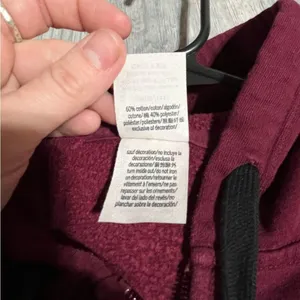 Victoria’s Secret PINK Burgundy Maroon Zip-Up Hoodie; Large Women’s thumbnail 8