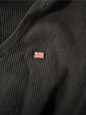 Ralph Lauren Vintage Polo V-Neck Ribbed Sweater thumbnail 4
