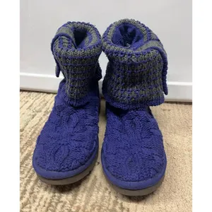 UGG Women's Leland Indigo Knit Cardy Pull On Winter Boots Size US 7‎ thumbnail 2
