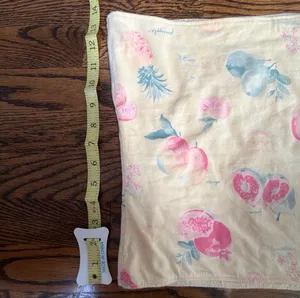 Hollister reversible yellow tube top with fruit print on one side and plain light yellow on the other side thumbnail 4