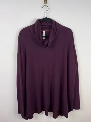Athleta Ethereal Brushed Funnel Neck Sweater Sweatshirt Spiced Cabernet Large thumbnail 2