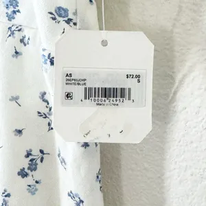 Altar'd State Claudia White Floral Linen Mini Dress thumbnail 4