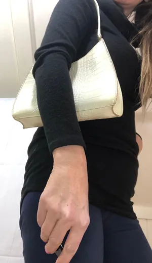 Liz Claiborne White Faux Alligator Skin Shoulder Bag thumbnail 2