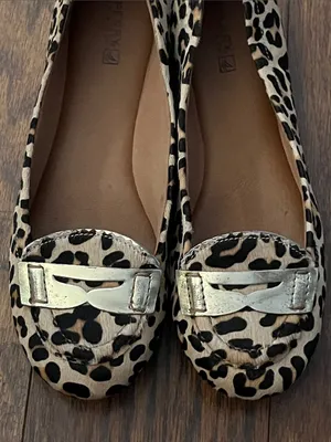 Sperry Leopard Print Flats with Gold Accent thumbnail 3