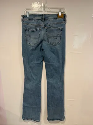 American Eagle Outfitters‎ Women’s Mid-Rise Light Blue Bootcut Jeans thumbnail 5