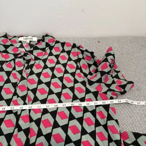 DVF Silk Kendyl Maxi Dress Hexagon Print Size XL Geometric thumbnail 9
