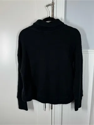 Sweaty Betty‎ Black Restful Bouclé Funnel Neck Sweatshirt UK Large Size 10 thumbnail 6
