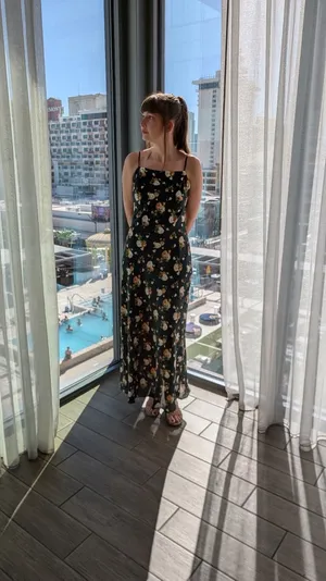 THE WORKSHOP Green Floral Maxi Dress Size Medium NEW NWT thumbnail 4