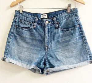 J.CREW Denim Shorts Womens Size 28 Blue Denim Cuffed Medium Wash Pocket Preppy thumbnail 1