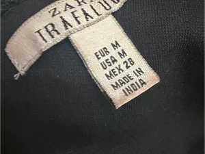 Zara Black Short Sleeve Dress with Multicolor Bead Embellished Shoulders thumbnail 6
