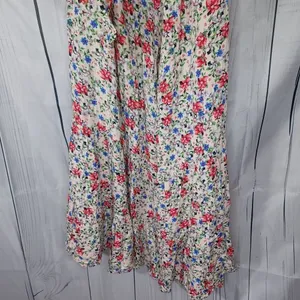 Umgee strapless flowy boho floral wide leg jumpsuit thumbnail 8