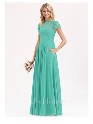 JJs House Estelle bridesmaid Dress Lace Bodice in Spa (Aqua blue/green) (206482) thumbnail 2