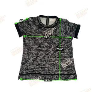 Madewell Black & White Space Dye Rhinestone Embellished Crew Neck Tee Size M thumbnail 8