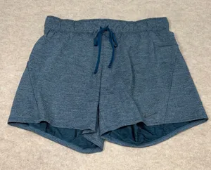 Nike‎ Dri-FIT Womens Blue Teal Heathered Athletic Shorts S Drawstring Activewear thumbnail 1