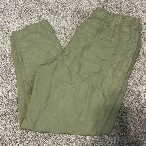 A New Day‎ High Waist Green Linen Blend Capri Pants thumbnail 12