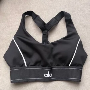 Alo Yoga Airlift Suit Up Bra Black/White Size X-Small thumbnail 2