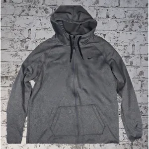 Nike All Time Full-Zip‎ Therma Training Hoodie Gray 683656-012 Women's XL thumbnail 1
