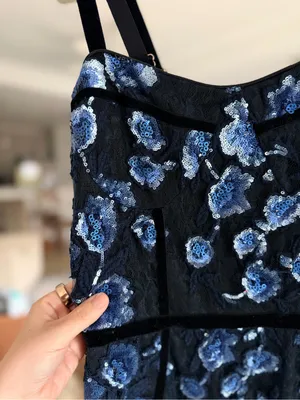 Bronx & banco Camille blue black sequin dress large thumbnail 3