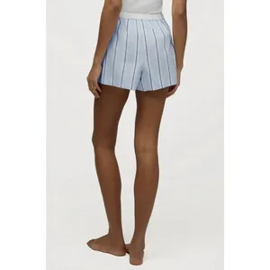 PETITE PLUME Women's Twill Sleep Shorts in Blue “Coastal Stripe” - Large - NWT thumbnail 9