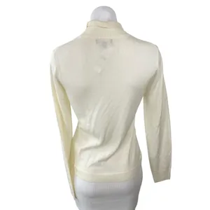 NEW J.Crew Women's Cream Wool Long Sleeve Turtleneck Knit Sweater Top Size S thumbnail 4