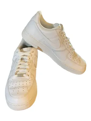 Nike Air Force 1 Low '07 - All White - Men's 10.5 - Great Condition thumbnail 1