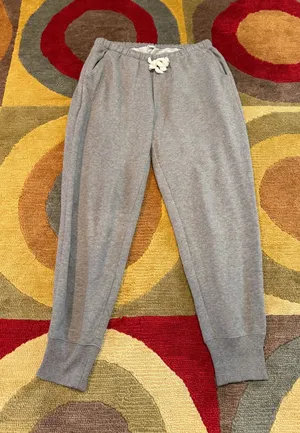 Aerie Grey Knit Sweatpants Joggers Jogger Pants Drawstring Pockets Size Medium thumbnail 1