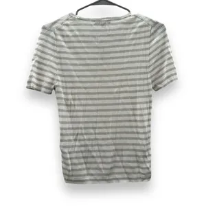Madewell Micro-Rib Short Sleeve Striped Sweater Tee in‎ Monument Sz M NEW thumbnail 4