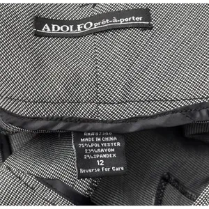 Adolfo Trouser Gauchos Pants Size 12 High Rise Career Wide Leg 90s Y2K Capris thumbnail 5