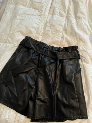 American Threads Black Leather Skort thumbnail 2