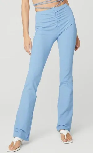 Alo Airbrush High-Waist Cinch Flare Legging Tile Blue Tie-Up Corset Lace Hi-Rise thumbnail 1
