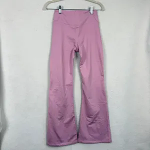PINK Victoria's Secret Flare Leggings Womens Small Short Pintuck Seam Pink thumbnail 4