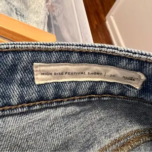 Pacsun Women's Size 29 High Rise Festival Short Medium Wash Cut Off Denim Cotton thumbnail 8