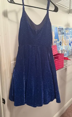 Shimmer navy blue dress Size 0 thumbnail 1