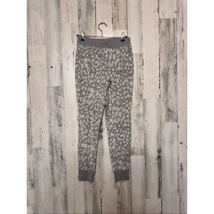 Stars Above Gray Leopard Waffle Knit Pajama Set Women’s XS thumbnail 11
