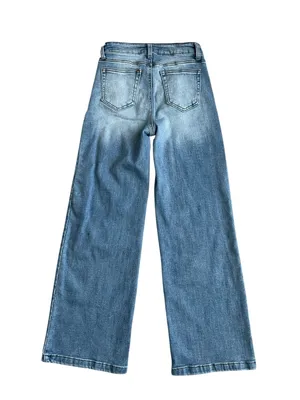 Fire & Rain High Ruse Wide Leg Jeans Women’s Size 7 Blue Denim Stretch thumbnail 4