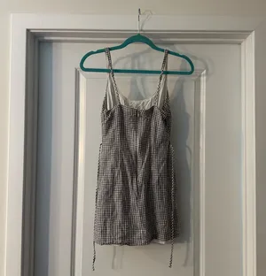 Abercrombie & Fitch 90’s Tank Gingham Linen Blend Mini Dress thumbnail 8