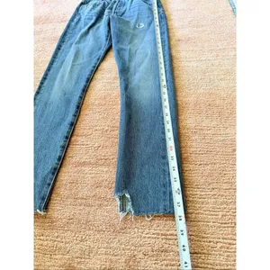 Levi’s Premium 501 Skinny High Rise Jeans Women’s 24x28 Blue Distressed Raw Hem thumbnail 8