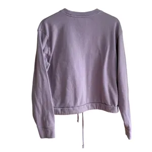 Vans purple fleece graphic sweater women's size medium drawstring waist pullover thumbnail 7