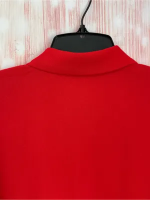 Everlane The Oversized Polo Red Puff Sleeve Short Sleeve Top Size Small NWOT thumbnail 8