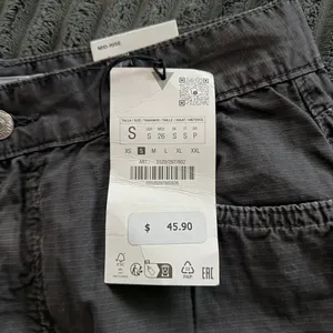 ZARA Charcoal Gray Cargo Mini Skirt thumbnail 4